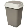 Kosz na śmieci z uchylaną pokrywą PLASTIC, 50 l