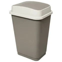 Kosz na śmieci z uchylaną pokrywą PLASTIC, 50 l