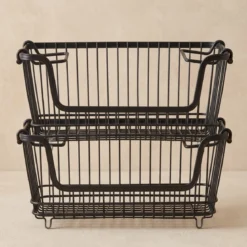 Kosz na owoce metalowy z uchwytami, 34 x 18 x 14 cm
