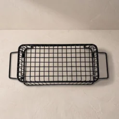 Kosz na owoce metalowy z uchwytami, 34 x 18 x 14 cm