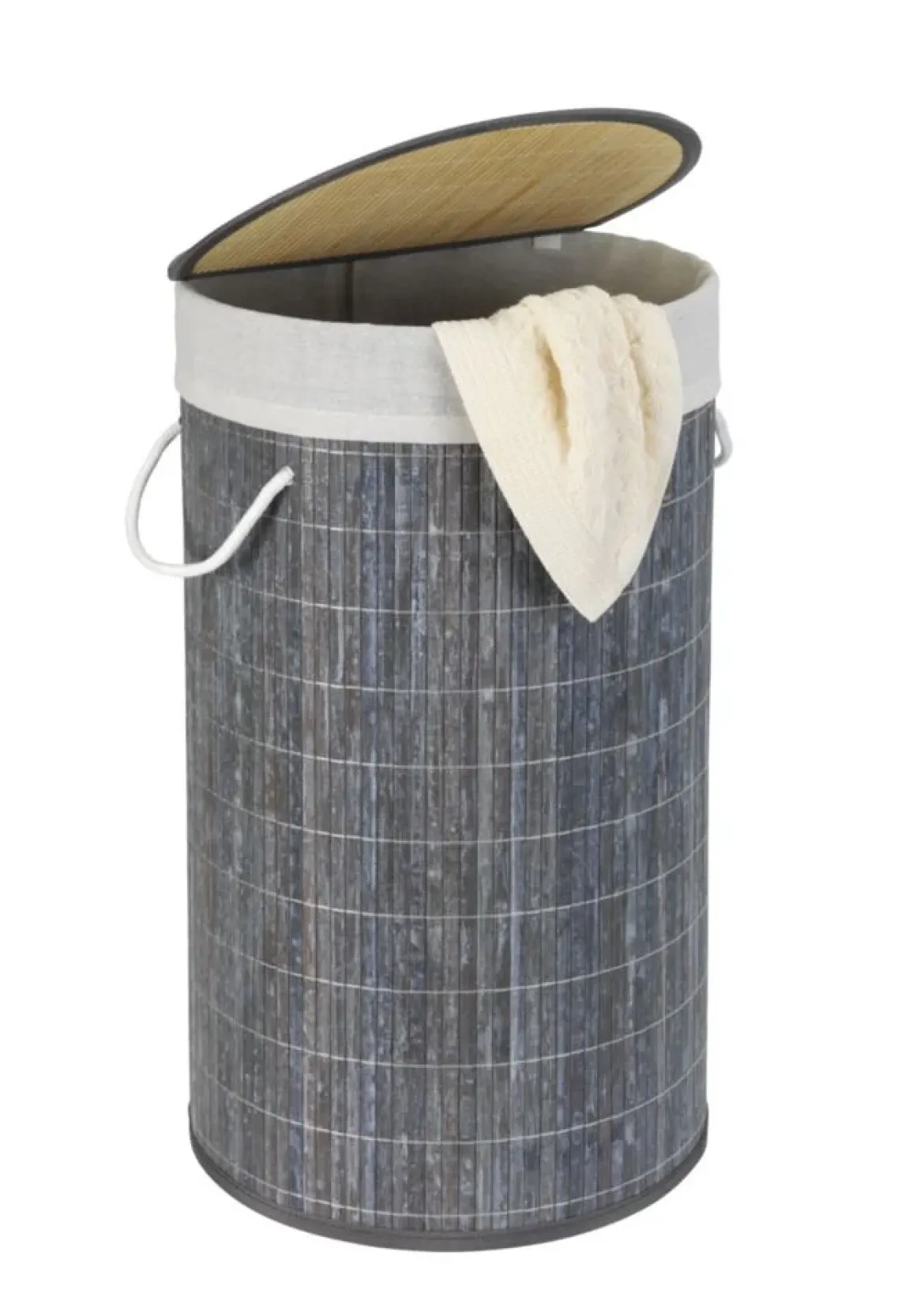 Kosz na pranie BAMBOO, z pokrywą, WENKO