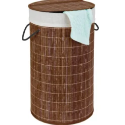 Kosz na pranie BAMBOO, z pokrywą, WENKO