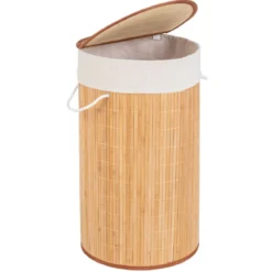 Kosz na pranie BAMBOO, z pokrywą, WENKO