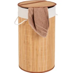 Kosz na pranie BAMBOO, z pokrywą, WENKO