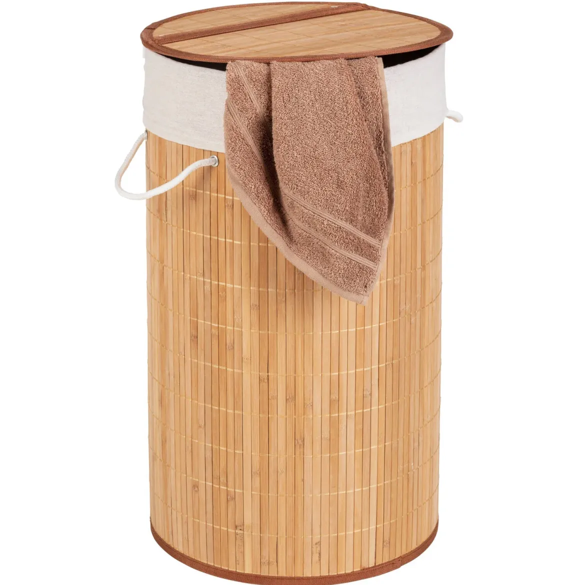 Kosz na pranie BAMBOO, z pokrywą, WENKO