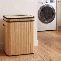 Kosz na pranie bambusowy, 100 L