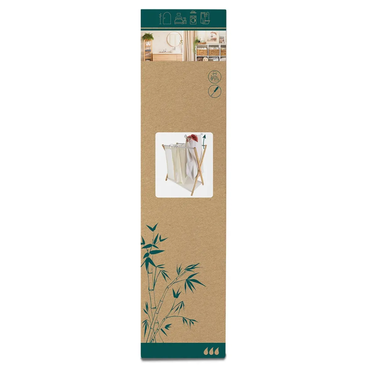 Kosz na pranie 3 komory CHIC INTERIOR, 35 l x3