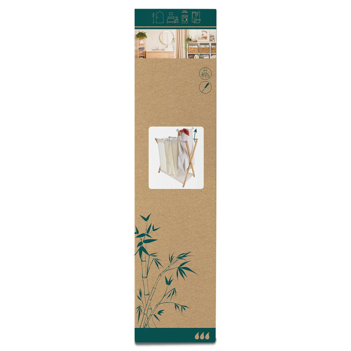 Kosz na pranie 3 komory CHIC INTERIOR, 35 l x3