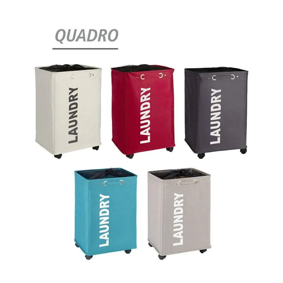 Kosz na pranie QUADRO - pojemnik 79 l, WENKO