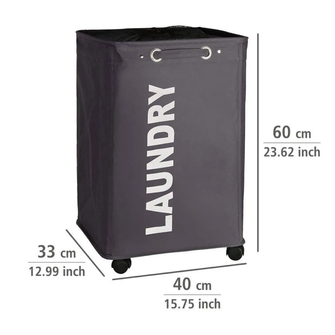 Kosz na pranie QUADRO - pojemnik 79 l, WENKO