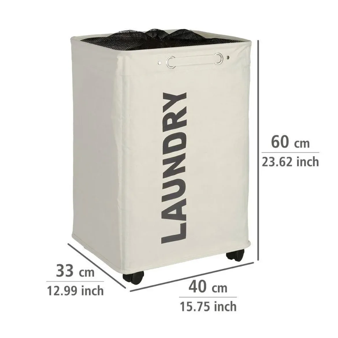 Kosz na pranie QUADRO - pojemnik 79 l, WENKO