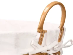Kosz na pranie z materiałowym wkładem i uchwytami, 58 cm