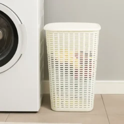 Kosz na pranie z plastiku z recyklingu, 53 l