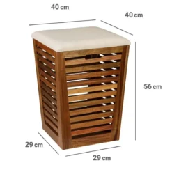 Kosz na pranie z siedziskiem FONDI, wys. 56 cm