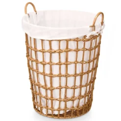 Kosz na pranie z uchwytami, jednokomorowy, 59 cm