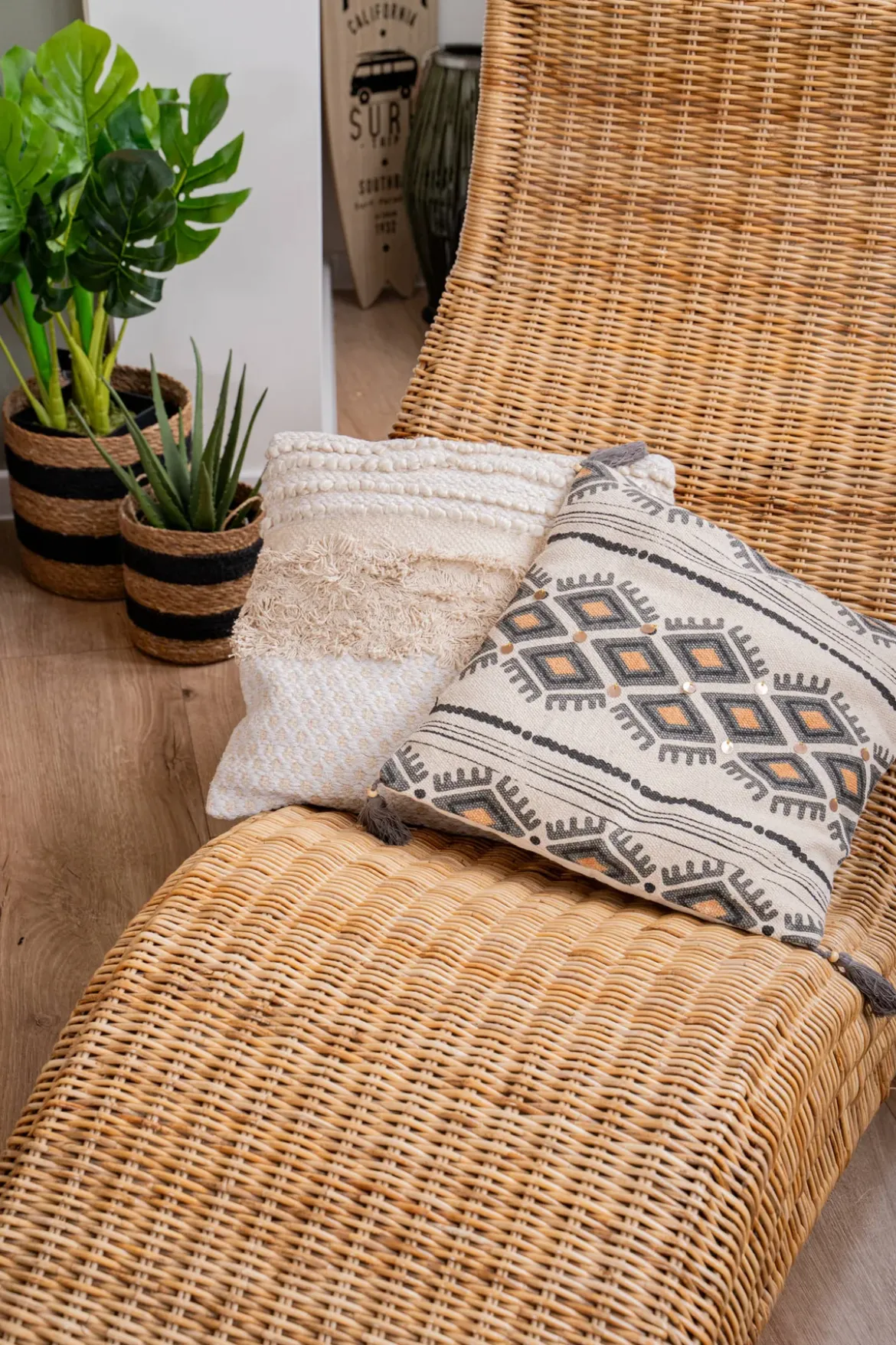 Kosz pleciony z juty, koszyki różnej wielkości, 4 sztuki w komplecie