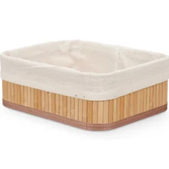 Koszyki do łazienki bambusowe VIVID, 3 sztuki