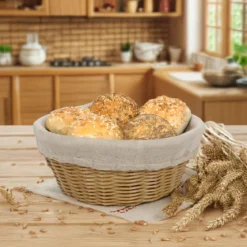 Koszyk na pieczywo z materiałową wyściółką, Ø 25 cm, Kesper