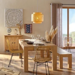 Krzesło do jadalni KUBU, rattan, 88 cm