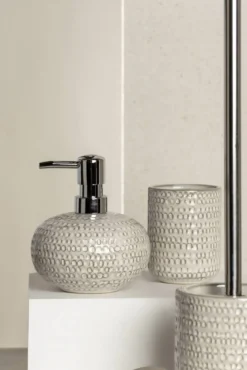 Kubek ceramiczny na szczoteczki do zębów, Pergole Cream, WENKO