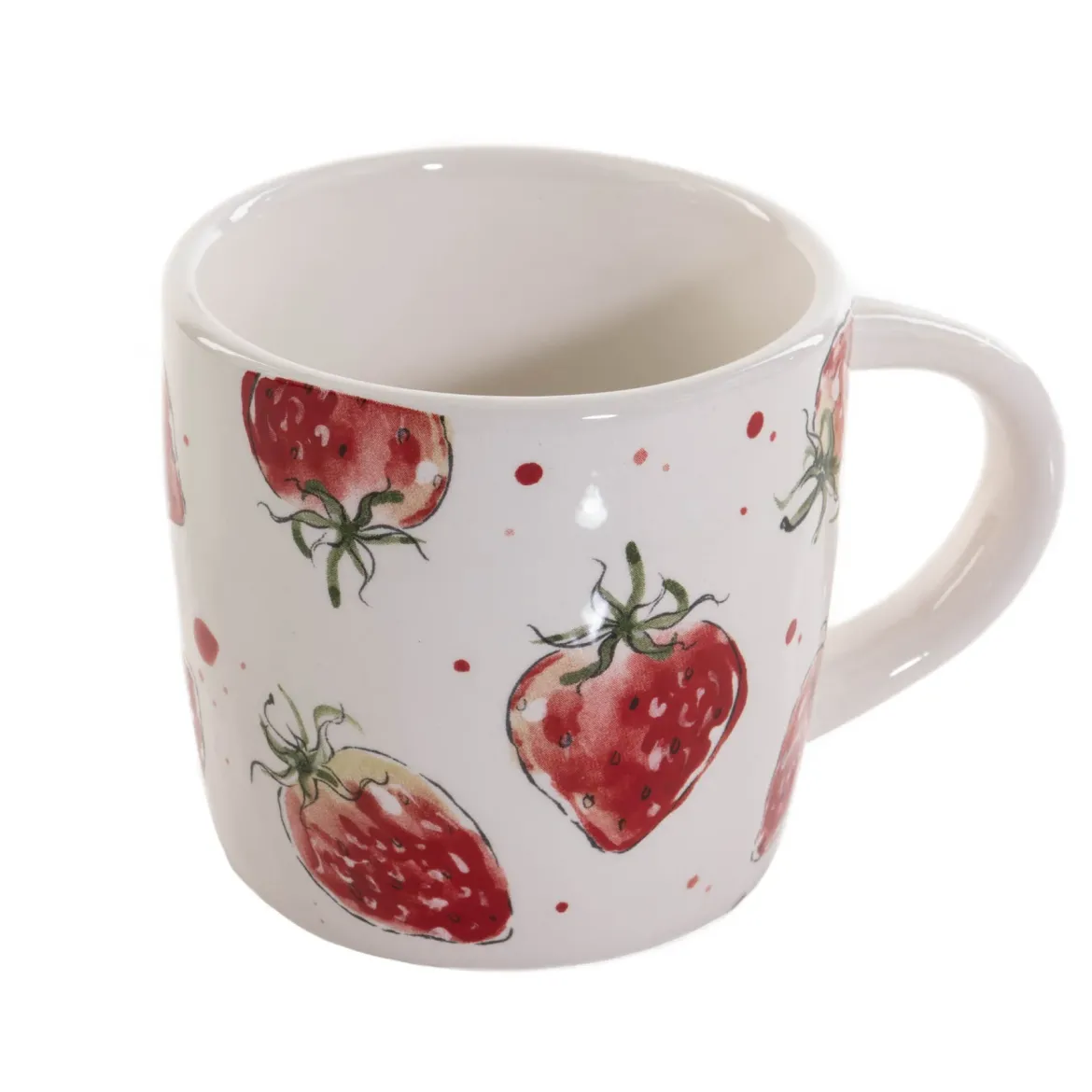 Kubek ceramiczny w truskawki STRAWBERRY, 450 ml