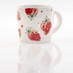 Kubek ceramiczny w truskawki STRAWBERRY, 450 ml