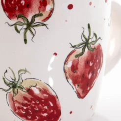 Kubek ceramiczny w truskawki STRAWBERRY, 450 ml