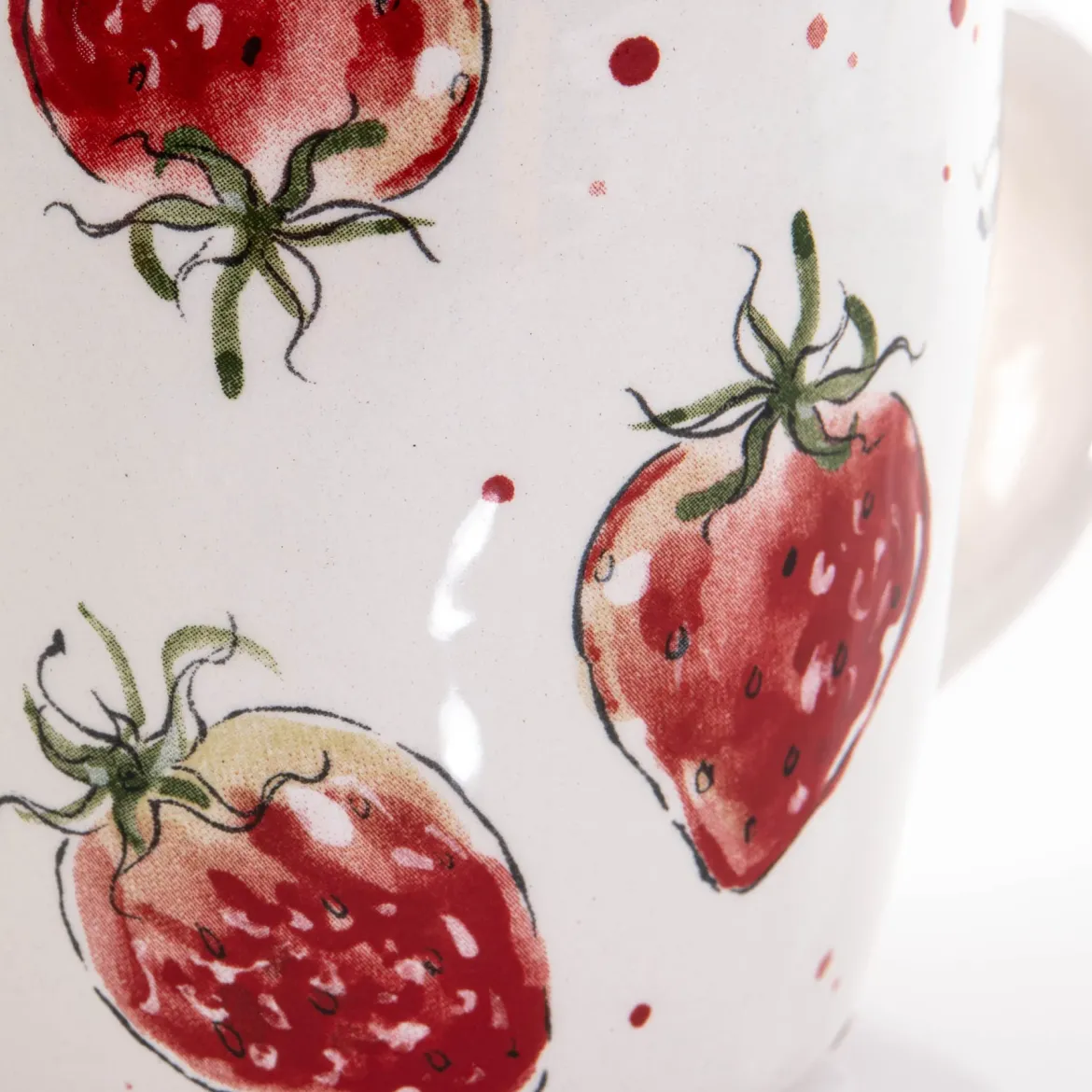 Kubek ceramiczny w truskawki STRAWBERRY, 450 ml