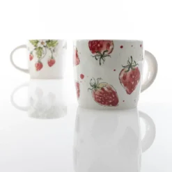 Kubek ceramiczny w truskawki STRAWBERRY, 450 ml