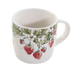 Kubek ceramiczny w truskawki STRAWBERRY, 450 ml