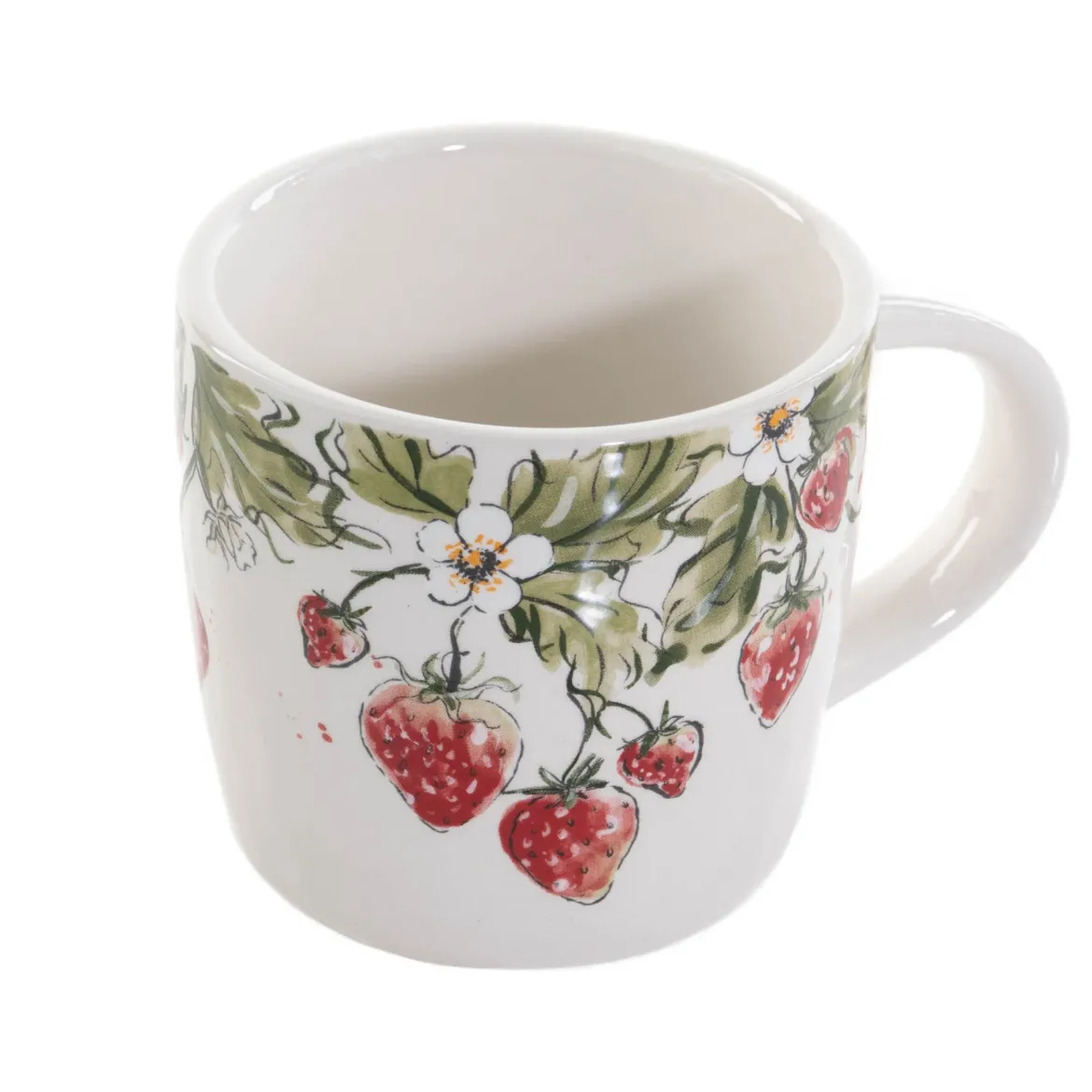 Kubek ceramiczny w truskawki STRAWBERRY, 450 ml