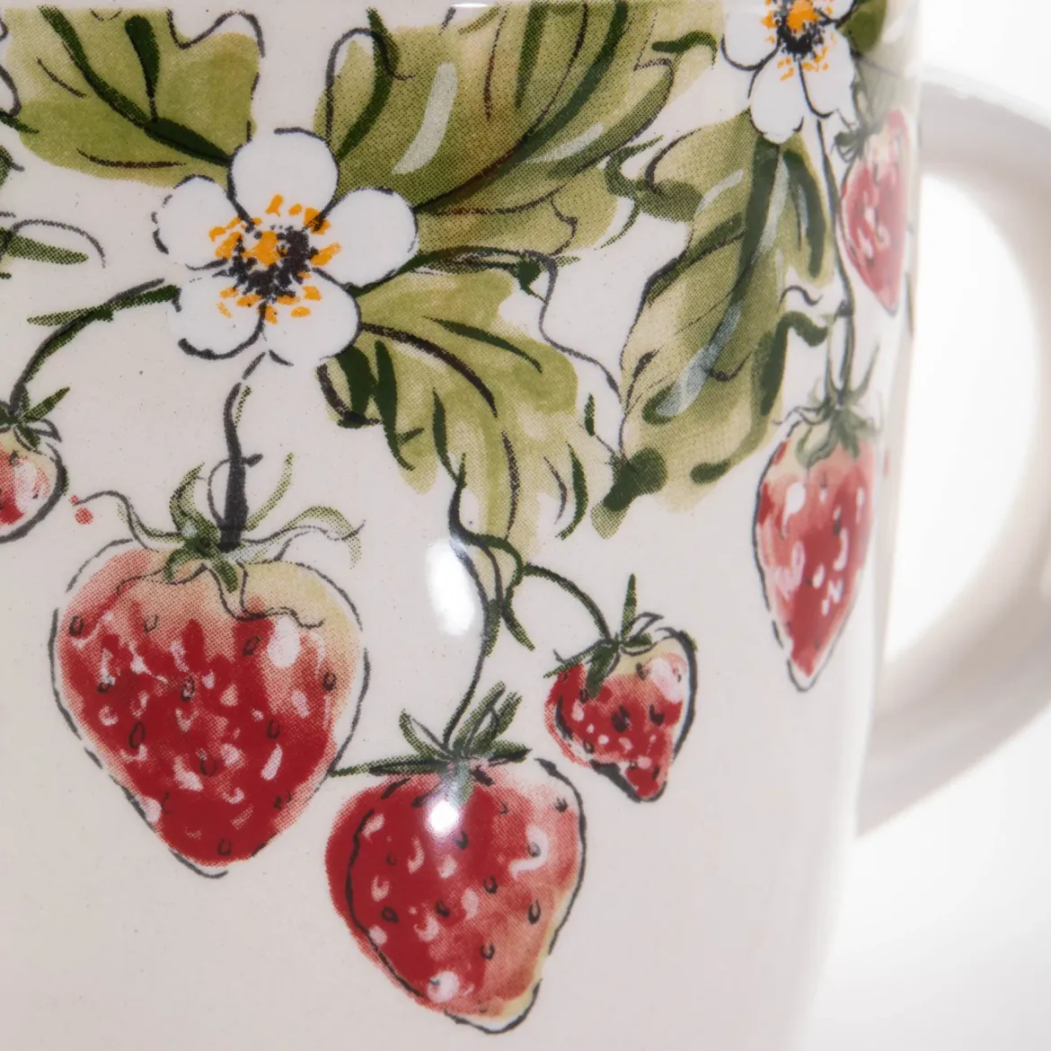 Kubek ceramiczny w truskawki STRAWBERRY, 450 ml