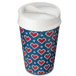 Kubek na kawę na wynos ISO TO GO, 400 ml, wzór geometryczny, KOZIOL