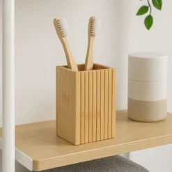 Kubek na szczoteczki do zębów TERRE INCONNUE, bambusowy