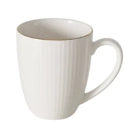 Kubek porcelanowy KELLY, biały, 400 ml