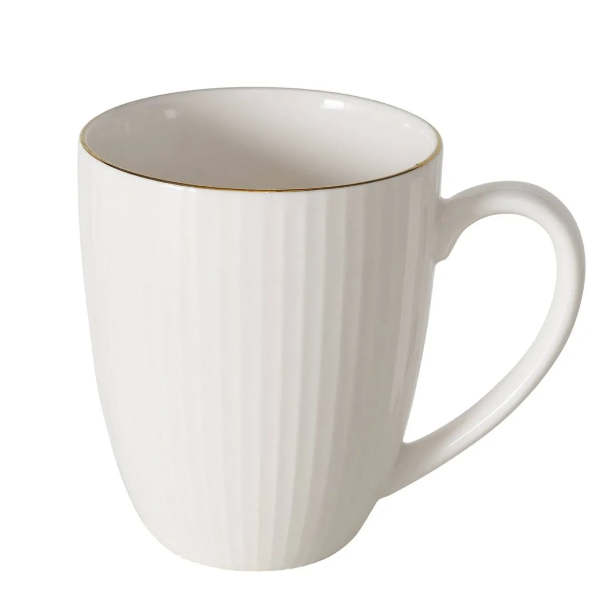 Kubek porcelanowy KELLY, biały, 400 ml