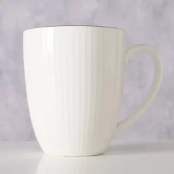 Kubek porcelanowy KELLY, biały, 400 ml