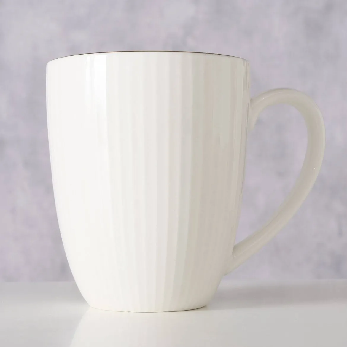 Kubek porcelanowy KELLY, biały, 400 ml