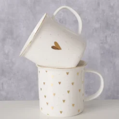 Kubek porcelanowy, ręcznie malowany, DILARA, 370 ml