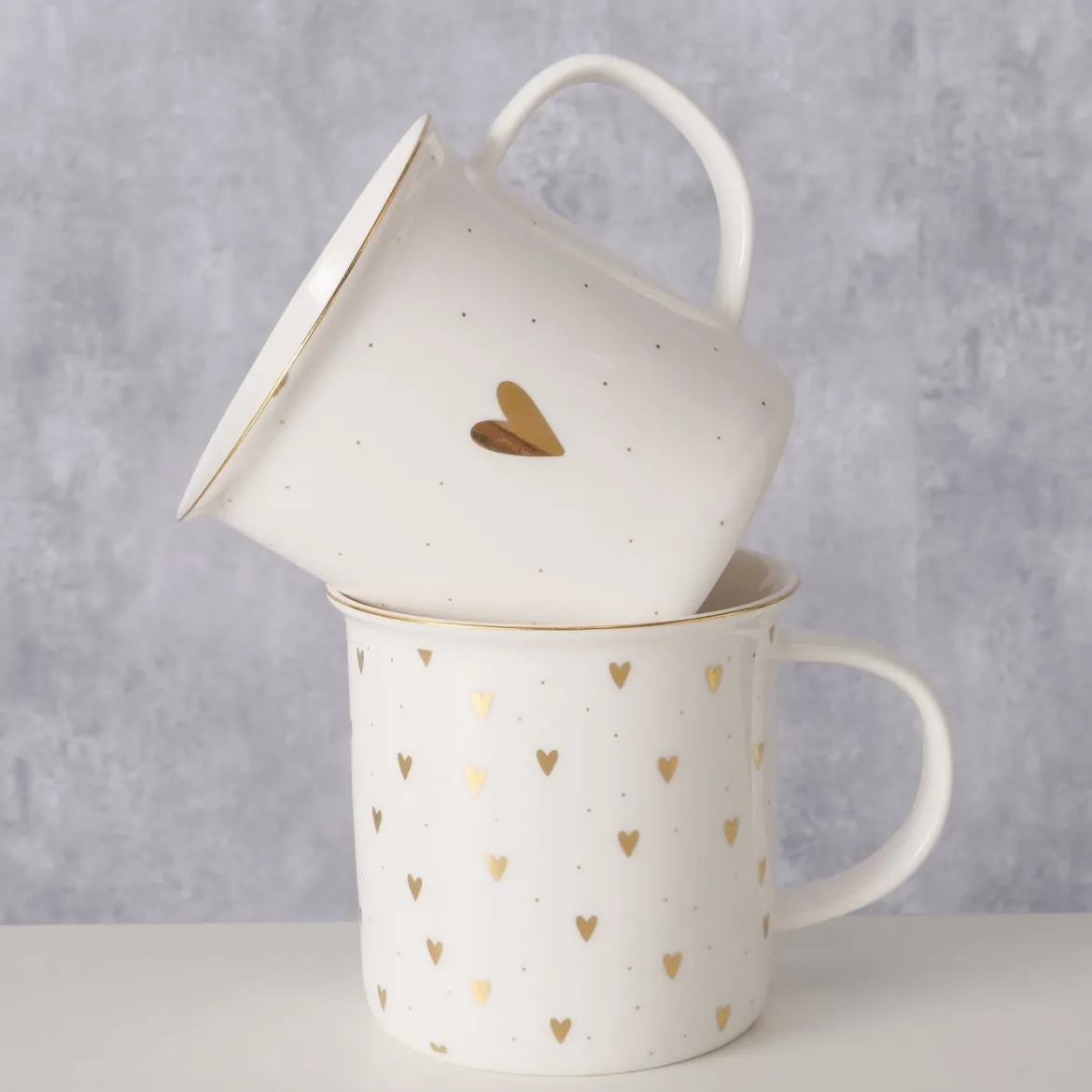 Kubek porcelanowy, ręcznie malowany, DILARA, 370 ml