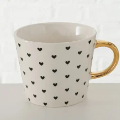 Kubek porcelanowy ze złotym uchwytem, FAYETTE