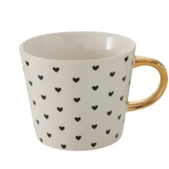 Kubek porcelanowy ze złotym uchwytem, FAYETTE