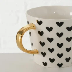 Kubek porcelanowy ze złotym uchwytem, FAYETTE