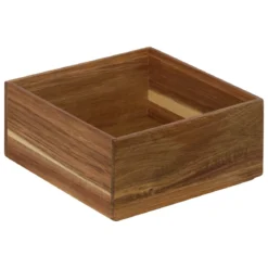 Kwadratowy drewniany organizer TIDY SMART, 15 x 15 x 7 cm