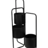 Kwietnik metalowy FLOWER, 3 poziomy, 57 cm