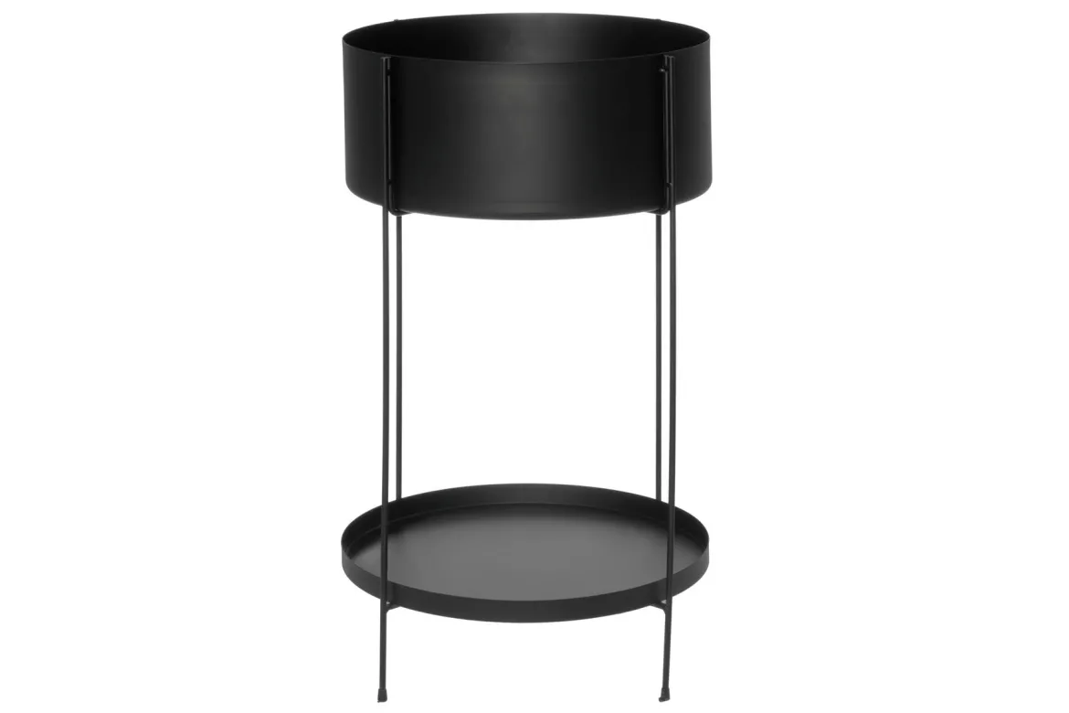 Kwietnik metalowy z półeczką, Ø 37 cm