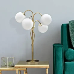 Lampa biurkowa z 4 kulami GLAMY, wys. 74 cm