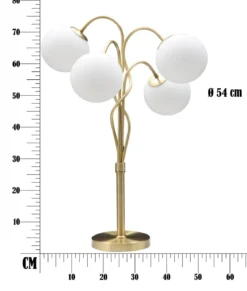 Lampa biurkowa z 4 kulami GLAMY, wys. 74 cm