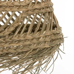 Lampa boho wisząca z plecionki ze słomy LAHYS, Ø 28 cm
