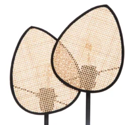 Lampa dekoracyjna OLME, rattanowa plecionka, wys. 44 cm